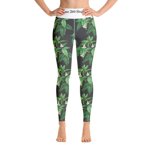 Green Leaf Yoga Leggings